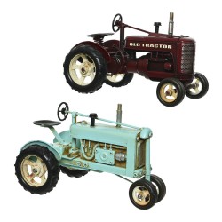 Tractor metalico decorativo 16x16,5x25cm modelos surtidos