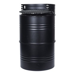 Barbacoa barril 36x62cm negra