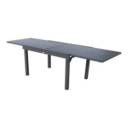 Mesa extensible para exterior aluminio 10 plazas color grafito mod. ligne piazza