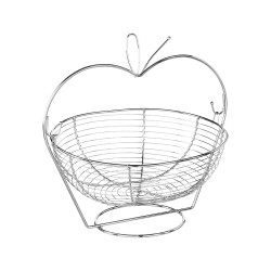 Frutero modelo manzana color inox 