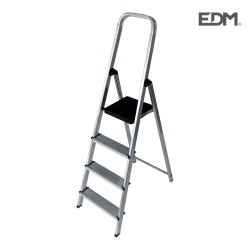 Escalera domestica aluminio 4 peldaños edm