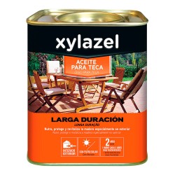 Xylazel aceite para teca larga duracion color nogal 0.750l