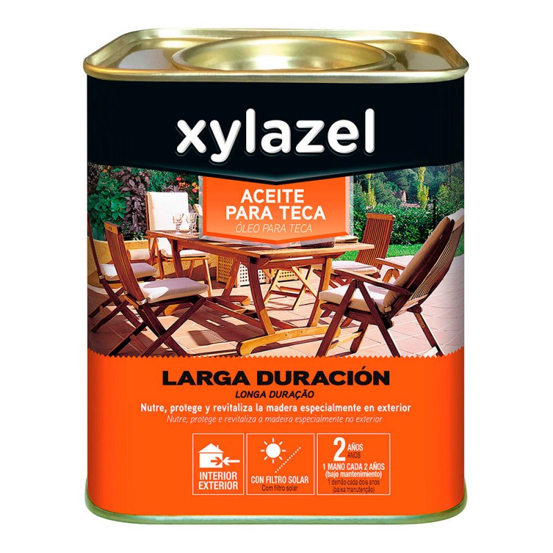 Xylazel aceite para teca larga duracion color nogal 5l