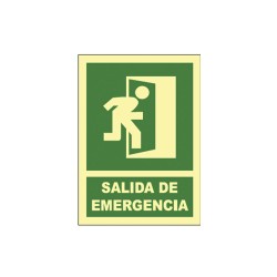 Cartel señal salida de emergencia (der)  fotolum a4-b