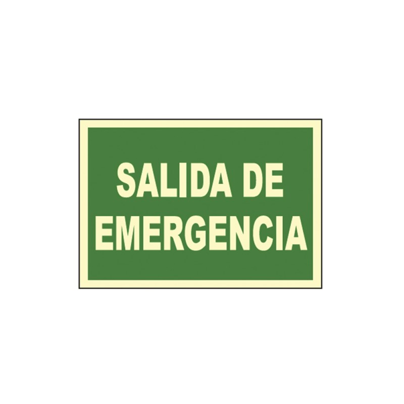 Cartel señal salida de emergencia 30x21cm