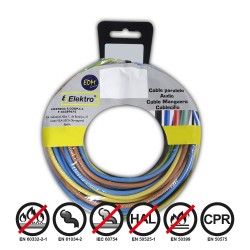 Carrete cablecillo 2,5mm 3 cables (az-m-t) 5mts xcolor 15mts