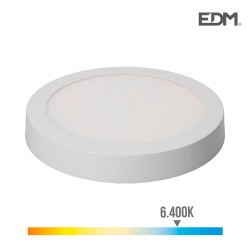 Downlight led superficie 20w 1500 lumens 6.400k luz fria blanco edm