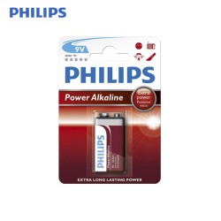 Pila philips alkalina 6lr61  9v (blister 1 pilas)