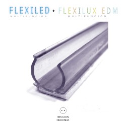 Mini canal para tubo flexilux/flexiled 13mm 1,5mts./unidad edm
