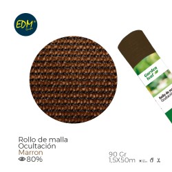 Rollo malla  marron 80% 90gr 1,5x50mts