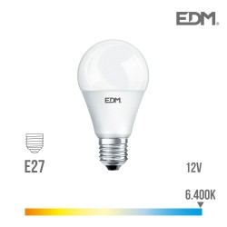 Bombilla standard led 12v ac/dc e27 10w 810 lm 6400k luz fria edm