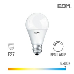 Bombilla standard led regulable e27 10w 810 lm 6400k luz fria edm