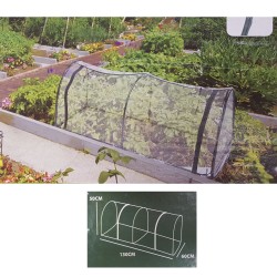 Invernadero de plastico transparente forma tunel 130x60x50cm