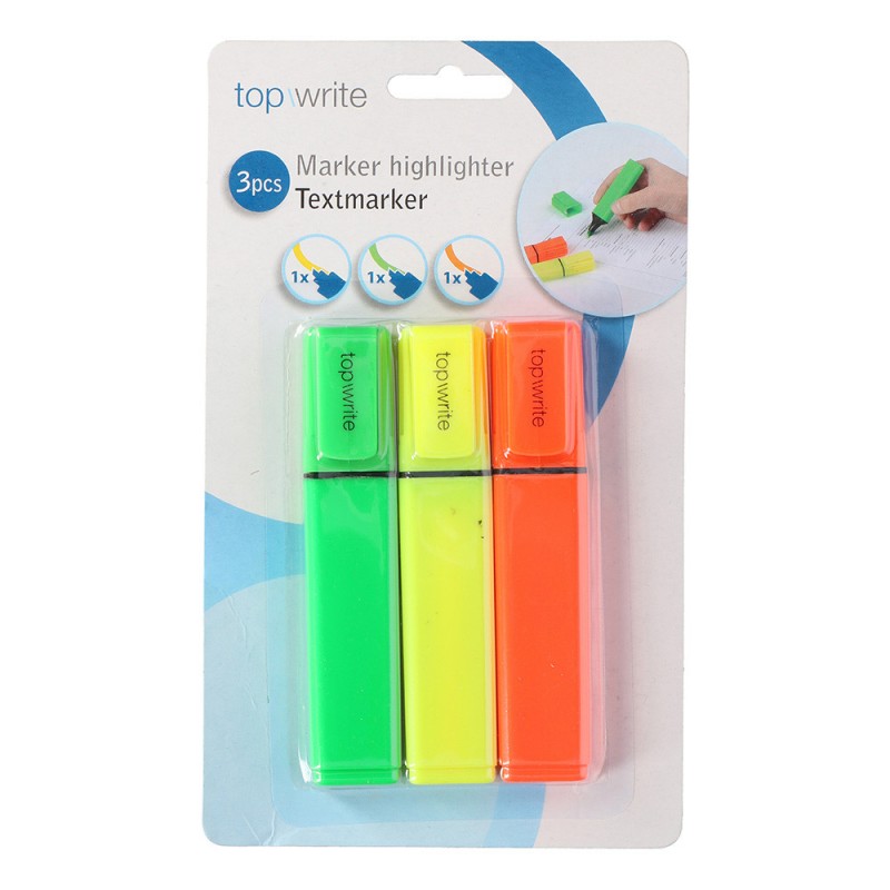 Pack de 3 rotuladores fluorescentes