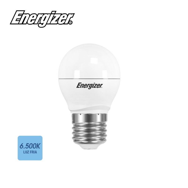 Bombilla esferica led e27 6w 540 lm 6500k luz fria energizer