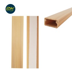 Mini canal adhesiva edm 2mts 19x11mm madera clara (precio por metro)