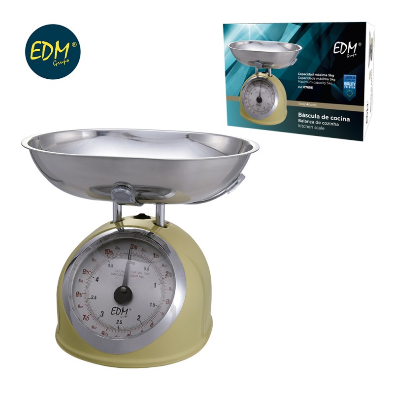 *ult.unidades* bascula cocina mecanica clasica max. 5kg crema edm