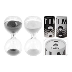 Reloj de arena de cristal 8 minutos 4,5x9,5cm