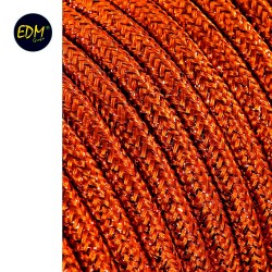 Cable cordon tubulaire 2x0,75mm marron brillante 5mts