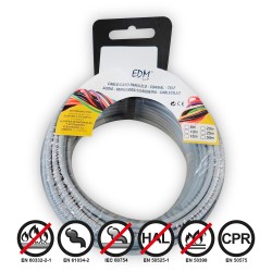Carrete cablecillo flexible 2,5mm gris 5mts libre-halogenos