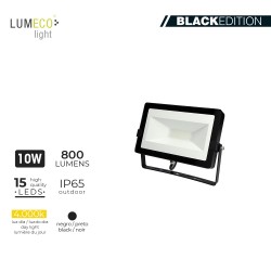 Foco proyector led  10w 4000k 800 lumens "black edition" lumeco