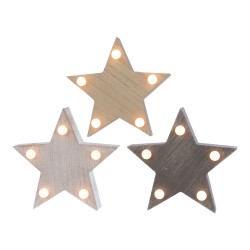 Estrella led con luz 3 colores surtidos 3,5x11x10cm-5l