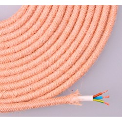 Cable de cuerda de yute tejida y enfundada 3x0,75mm 25mts euro/mts