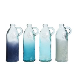 Botella decorativa de cristal reciclado