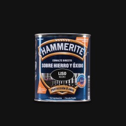 Hammerite esmalte metalico liso brillante negro 0.750l 