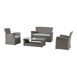 Set bora bora sofa dos sillas y mesa gris
