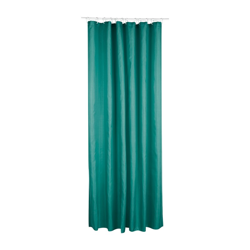 Cortina de ducha polyester color agua marina 200x180cm 