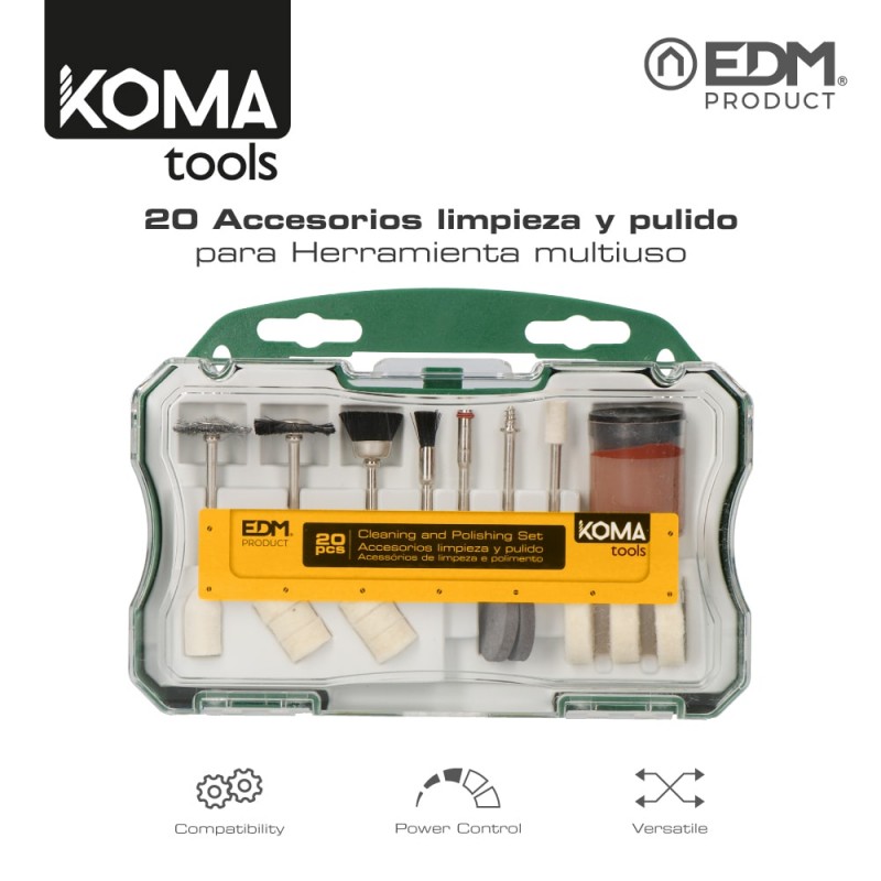 Set 20 accesorios koma tools para 08709 edm