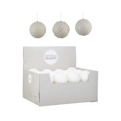 Bolas de navidad para arbol de color blanco modelos surtidos 8cm