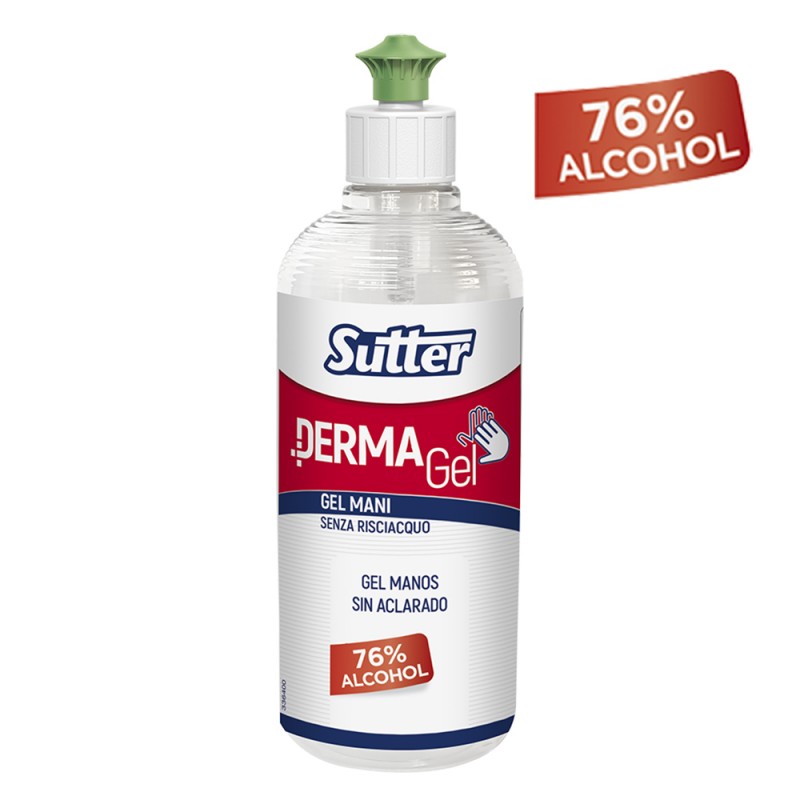 *s.of* gel hidroalcoholico 500ml dermagel sutter 76%  alcohol 