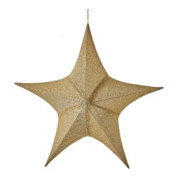 Estrella de navidad color dorado 80x75x26cm 
