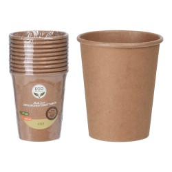 Set 10 vasos biodegradables 250ml