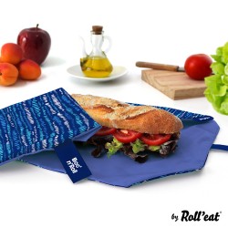 Boc'n'roll porta bocadillos reutilizable essential blue marine 11x15cm