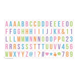 Letras de colores para caja de mensajes con luz 6,5x3,5cm