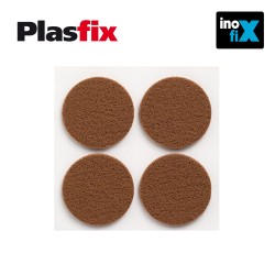 Pack 4 fieltros marron sinteticos adhesivos diametro 38mm plasfix inofix