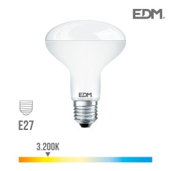 Bombilla reflectora led r80 e27 10w 810 lm 3200k luz calida edm