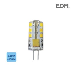 Bombilla bi-pin silicona led g4 12v 2w 180 lm 6400k luz fria edm