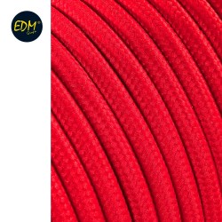 Cable cordon tubulaire  2x0,75mm c62 rojo 25mts euro/mts