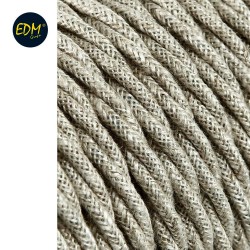 Cable textil trenzado 2x0,75mm lino 5m