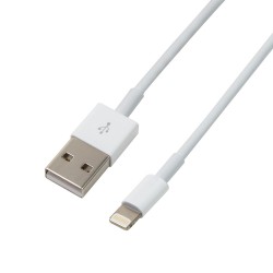 Cable usb blanco iphone 5/6/7/8/x, ipad air, ipod nano, etc