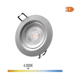Downlight led empotrar 5w 380 lumen 4.000k redondo marco cromo edm